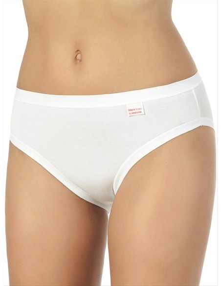 Slip Donna 100% Puro Cotone Vita Media Costine Marlene 14471