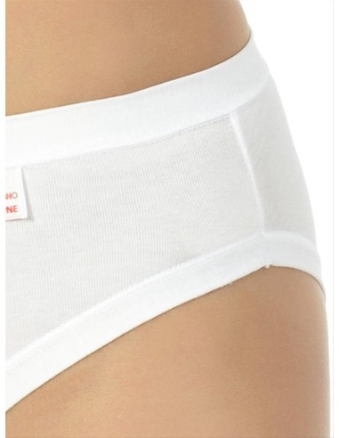Slip Donna 100% Puro Cotone Vita Media Costine Marlene 14471