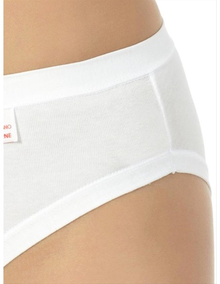 Slip Donna 100% Puro Cotone Vita Media Costine Marlene 14471