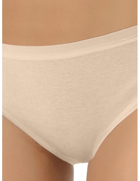 Slip Donna Vita Bassa Puro Cotone 100% con Elastico Esterno
