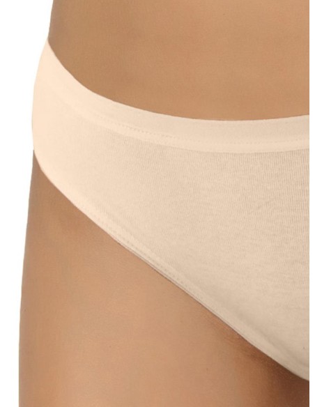Slip Donna Vita Bassa Puro Cotone 100% con Elastico Esterno