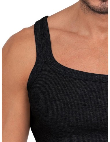 Canottiera Uomo Costine Spalla Stretta 100% Puro Cotone