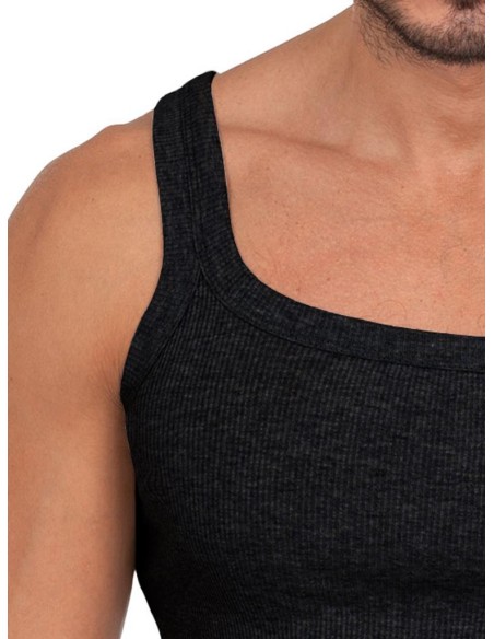 Canottiera Uomo Costine Spalla Stretta 100% Puro Cotone