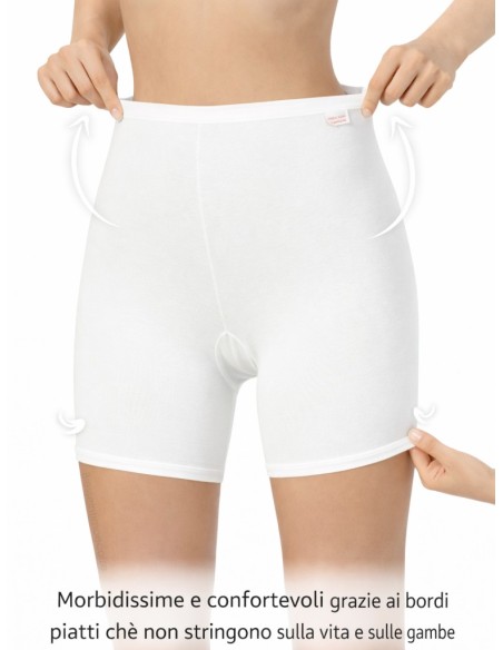 Boxer Mutanda Donna con Gamba Cotone Elastico Marlene 13945