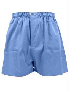Boxer Uomo Tela Popeline di 100% Cotone Apertura Tinta Unita