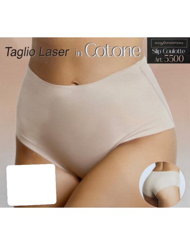 Culotte Donna Vita Alta Invisibile Cotone Rossoporpora 5500 