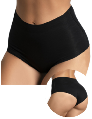 Culotte Donna Vita Alta Invisibile Cotone Rossoporpora 5500 