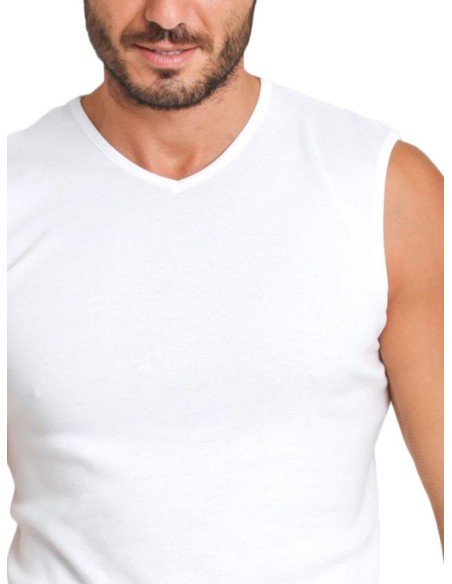 Maglia Smanicato Uomo 100% Cotone, Basic Cotton 907
