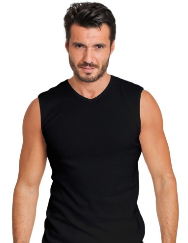 Maglia Smanicato Uomo 100% Cotone, Basic Cotton 907
