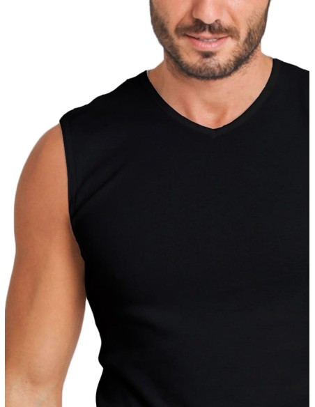 Maglia Smanicato Uomo 100% Cotone, Basic Cotton 907