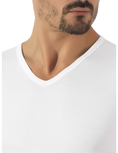 Maglia uomo 100% cotone collo a V manica corta Marlene 30513