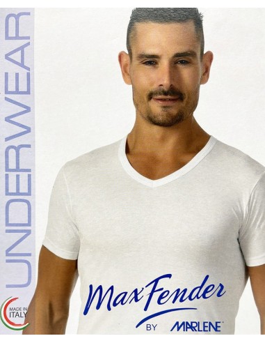 Maglia uomo 100% cotone collo a V manica corta Marlene 30513