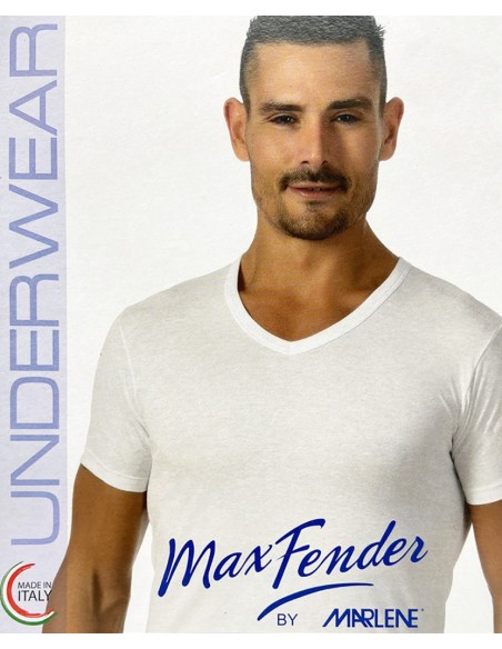 Maglia uomo 100% cotone collo a V manica corta Marlene 30513