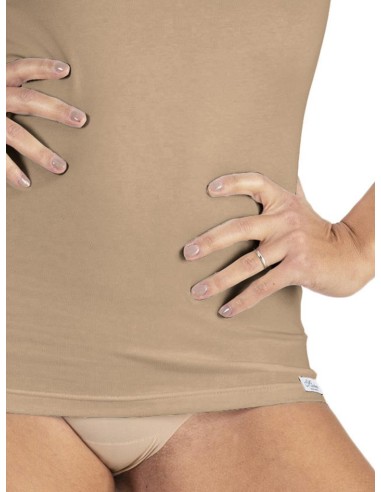 Top donna spalla stretta cotone elasticizzato, Marlene 52718