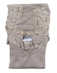 Canotta donna 100% cotone con pizzo | Made in Italy 2