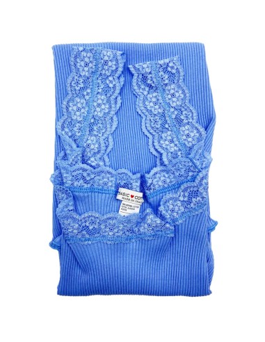 Canotta donna 100% cotone con pizzo | Made in Italy