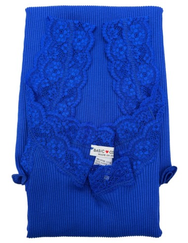 Canotta donna 100% cotone con pizzo | Made in Italy