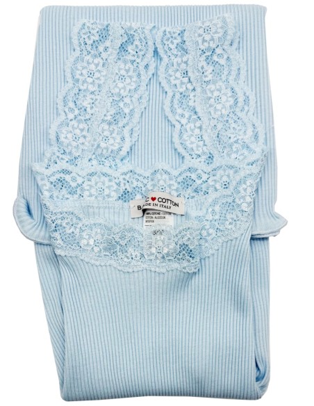 Canotta donna 100% cotone con pizzo | Made in Italy