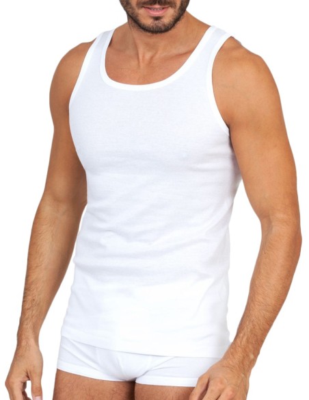 Canotta Uomo Spalla Larga 100% Puro Cotone, MaRe 3286