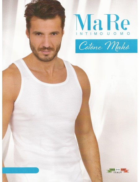 Canotta Uomo Spalla Larga 100% Puro Cotone, MaRe 3286