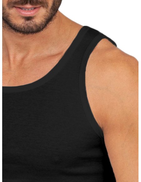 Canotta Uomo Spalla Larga 100% Puro Cotone, MaRe 3286