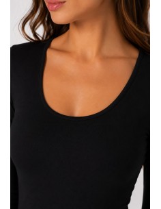 Maglia Donna Cotone Modal Elasticizzata Manica Lunga 2