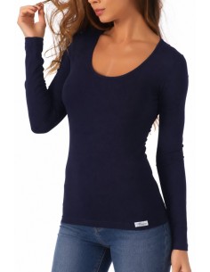 Maglia Donna Cotone Modal Elasticizzata Manica Lunga 2