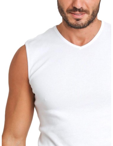 Maglia Smanicato Uomo 100% Cotone, Basic Cotton 907