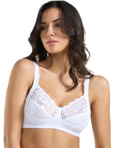 Reggiseno senza ferretto in pizzo elastico, Spiman Martina