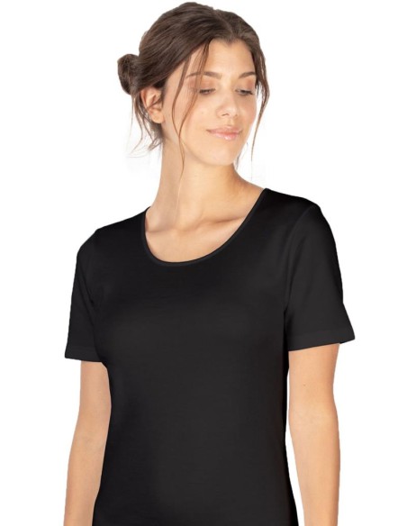 Maglia Intima Donna Cotone Felpato Manica Corta, MaRe 571