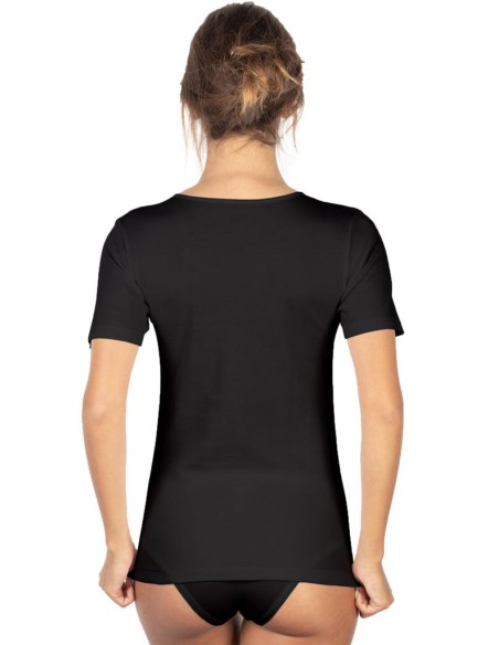 Maglia Intima Donna Cotone Felpato Manica Corta, MaRe 571