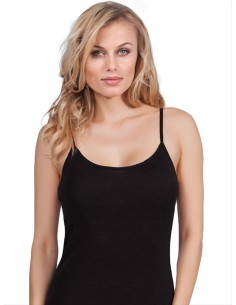 Top intimo donna Micro Lana Merinos con spalline, MaRe 400