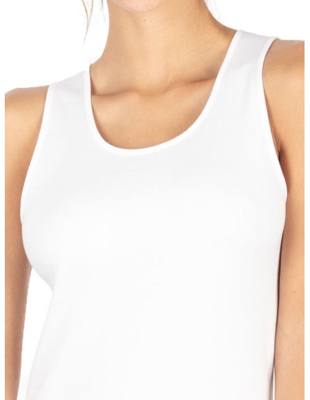 Canotta Intima Donna Cotone Felpato Spalla larga, MaRe 570